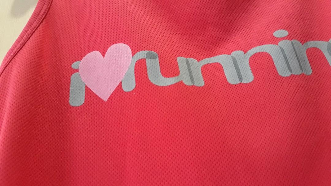 I <3 running drifit sleeveless (Category: Activewear) located in San Juan City. Submitted by tinch_721 (Listing ID 1141525523, Image 2). Description: shopee checkout available.