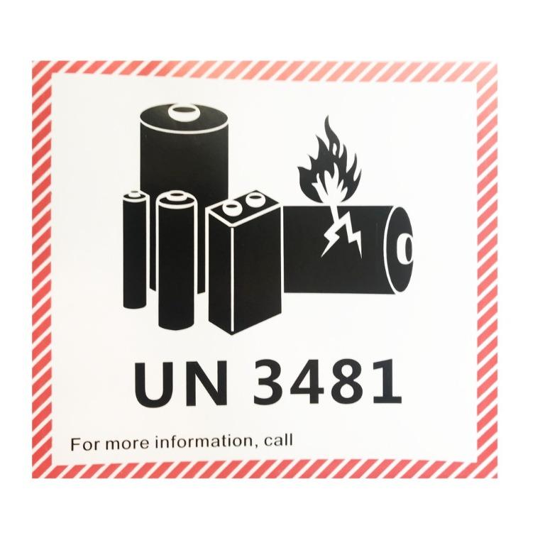 IATA DG Hazard Label Class 9 Lithium Battery with UN3481 ...