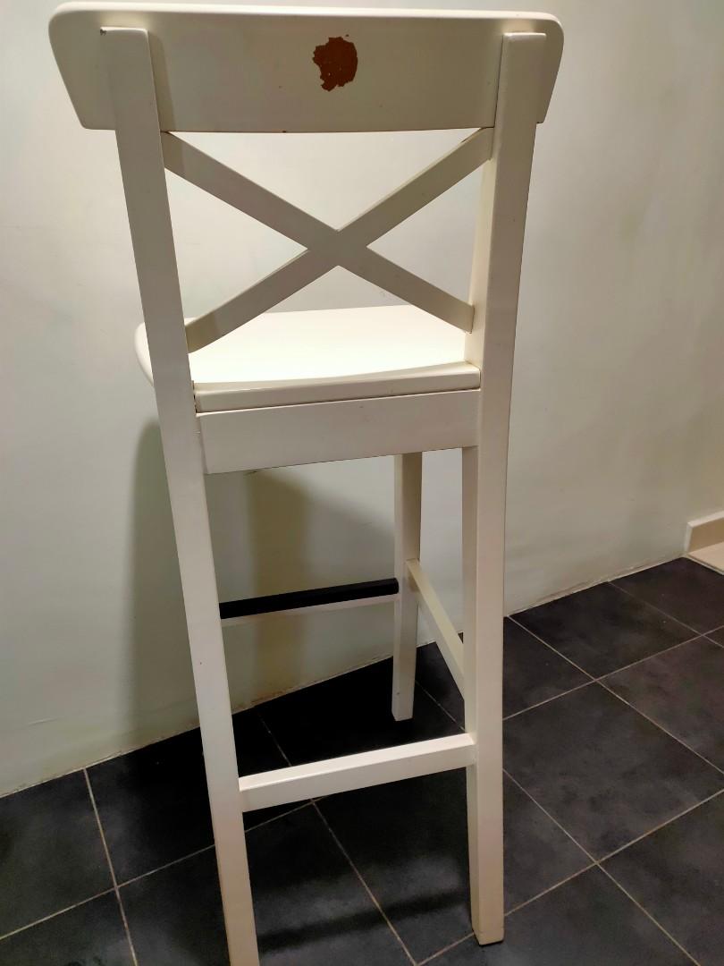 Ingolf bar stool with backrest, Furniture & Home Living, Furniture