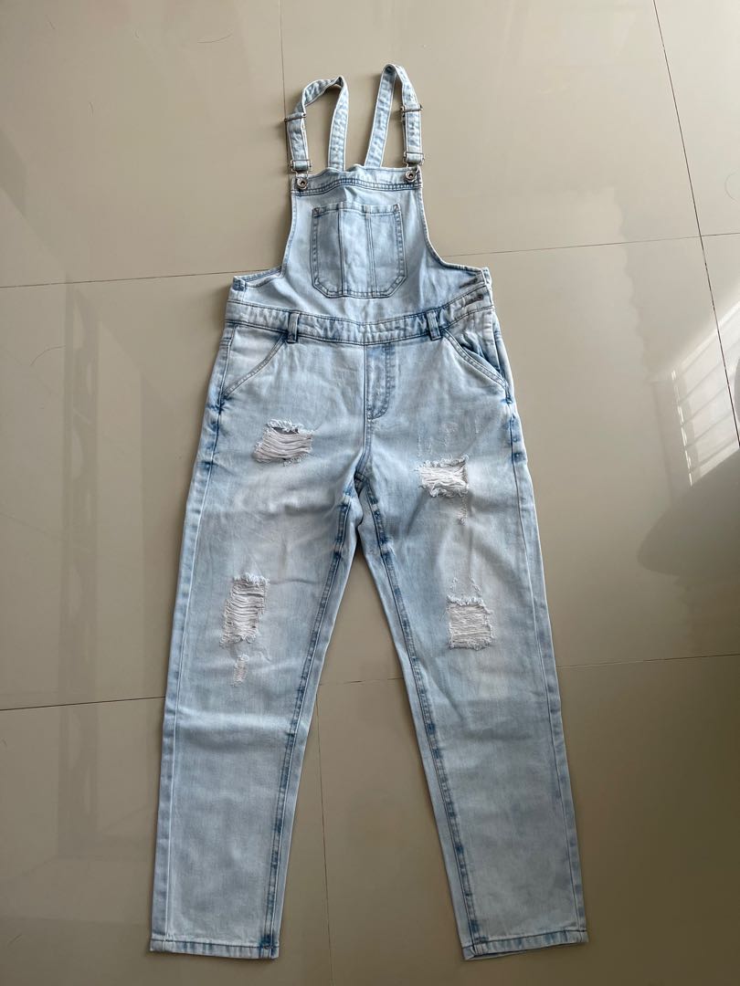 Jumpsuits jeans republic of denim, Fesyen Wanita, Pakaian Wanita, Jumpsuits  di Carousell