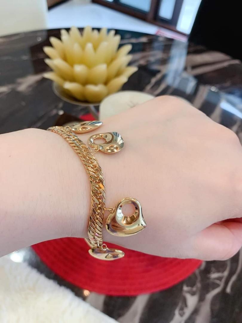 アクセサリー k18gold heart monaca bracelet,7.52g,17cm k18gold heart monaca bracelet,7.52g,17cm