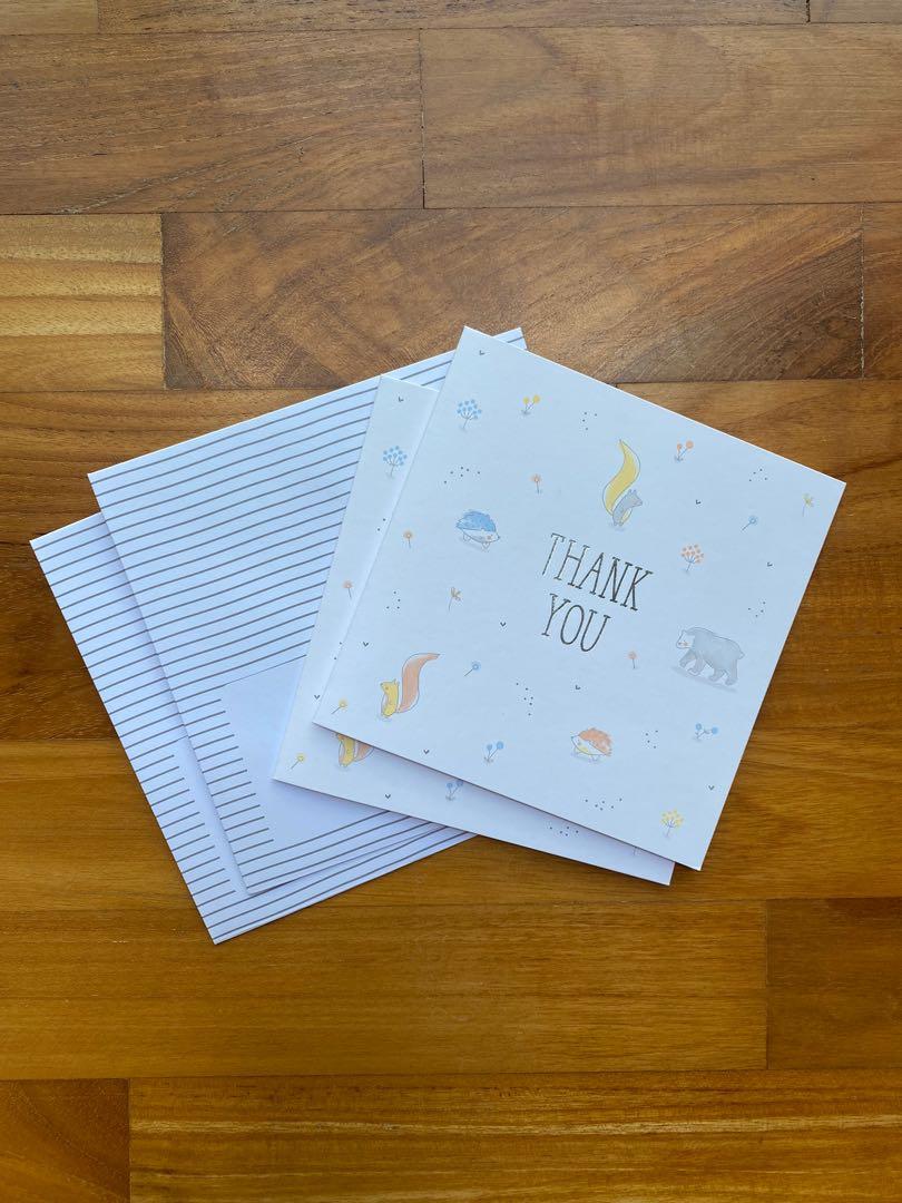 kikki k thank you card with envelope, Hobbies & Toys, Stationery