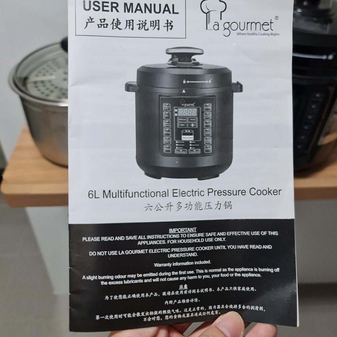 La gourmet pressure cooker instruction 2025 manual