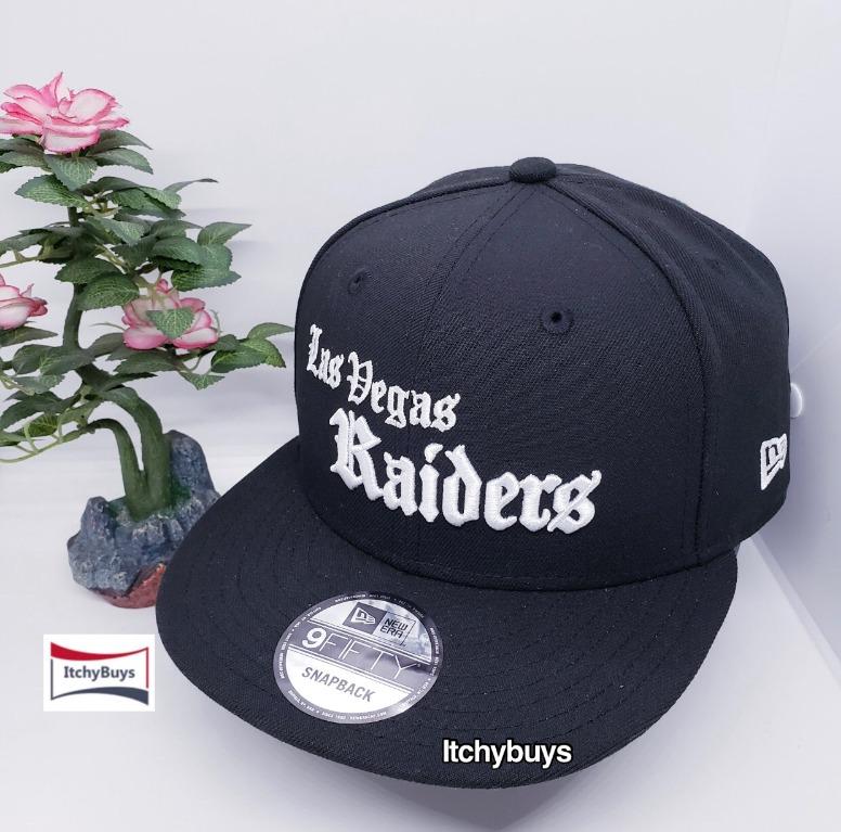 Las Vegas Raiders New Era Gothic Script 9FIFTY Snapback Hat - Black