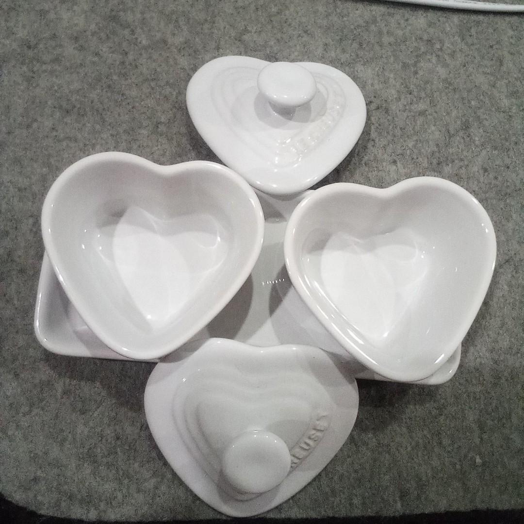 Lc heart white set, Furniture & Home Living, Kitchenware & Tableware