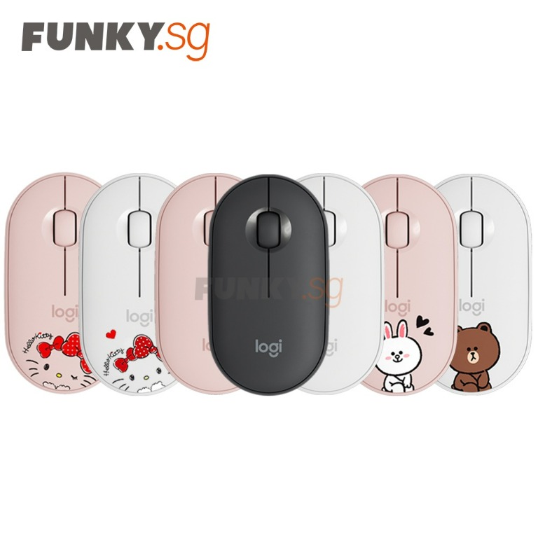 Logitech Pebble Mouse HELLO KITTY/ THE LINE/ Limited Edition Dual