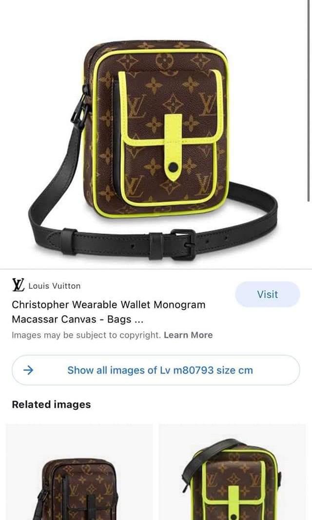 M80793 Louis Vuitton Monogram Macassar Christopher Wearable Wallet