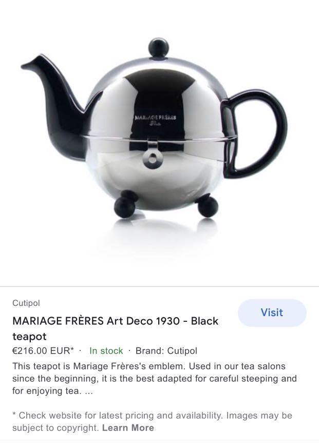 Mariage Frères Porcelain Teapot