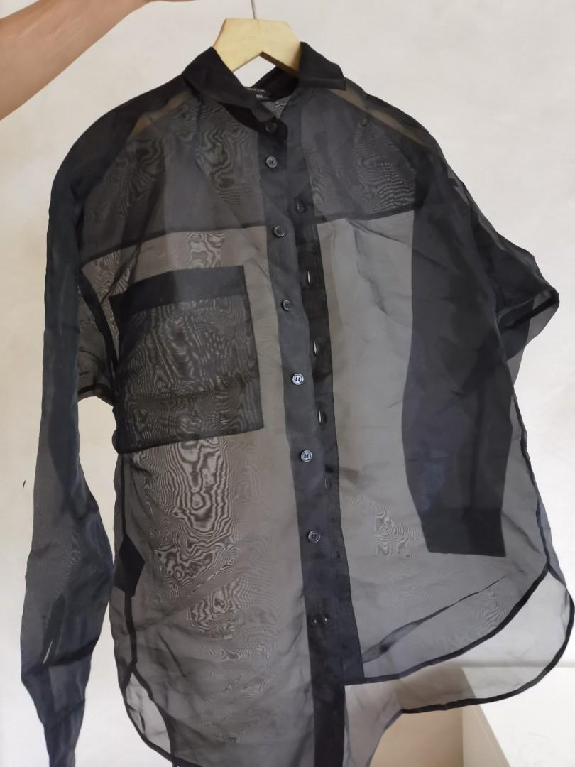Monki sheer blouse, Women's Fashion 