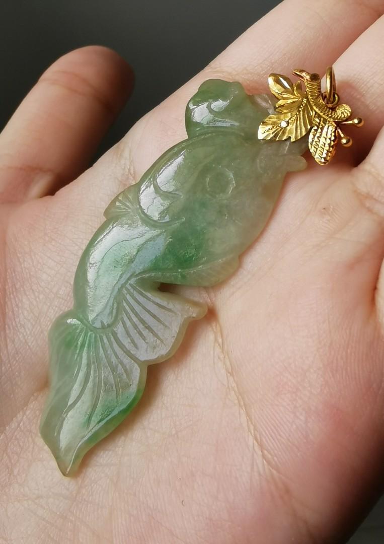 Jade koi new arrivals fish pendant
