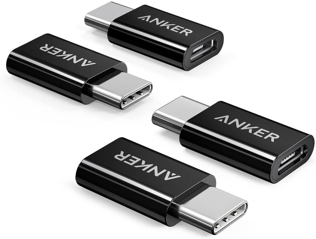New stock! Anker USB C Adapter, [4 in 1 Pack] USB C (male) to Micro USB