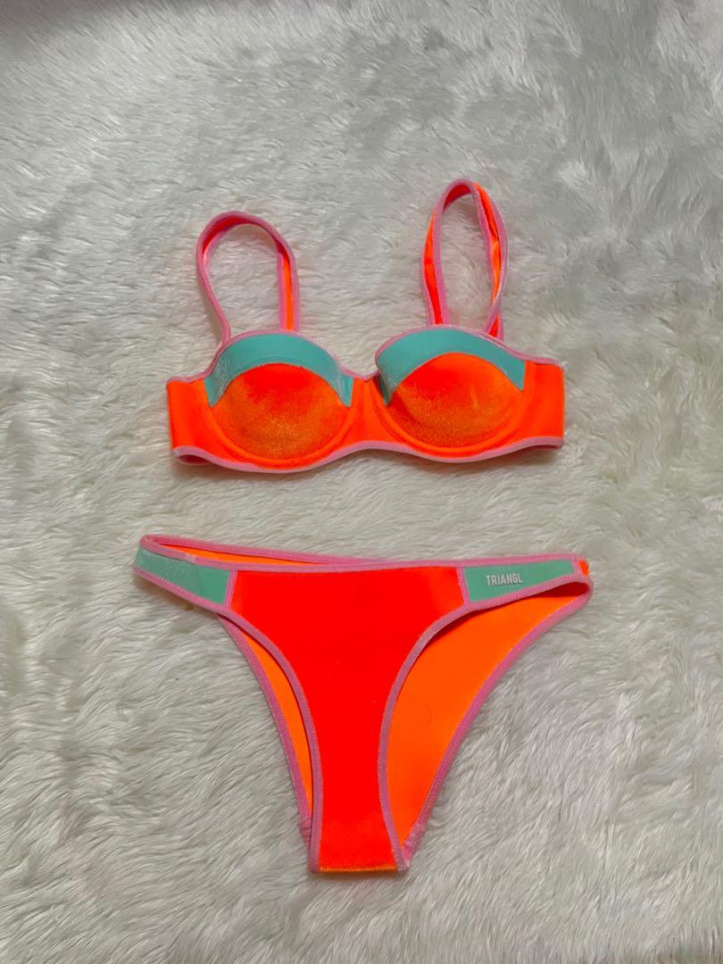 Original Triangl bikini swimsuit two piece neon (Category: Bikinis & Swimsuits) located in Quezon City. Submitted by cryingcroissant (Listing ID 1141685979, Image 1). Description: .