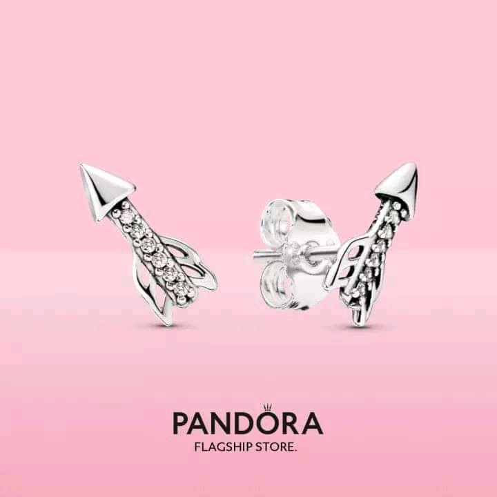 Pandora Sparkling Arrow Stud Earrings Women s Fashion Jewelry Organizers Earrings on Carousell