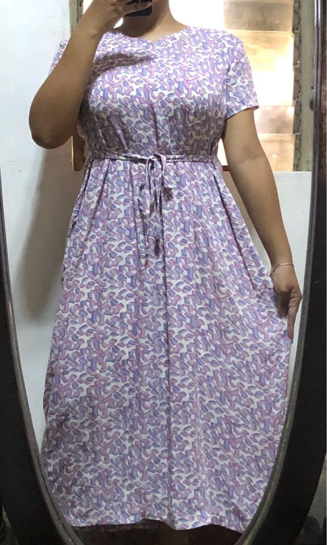 Pastel color maxi dress for plus size, Women's Fashion, Dresses & Sets, Dresses on Carousell