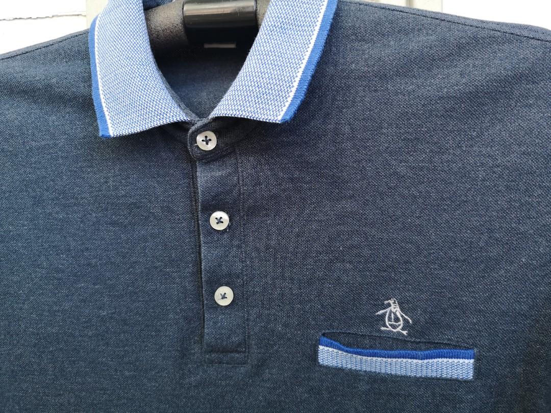 Penguin poloshirt (Category: Tshirts & Polo Shirts ) located in Mandaluyong City. Submitted by japs2 (Listing ID 1141665743, Image 2). Description: Penguin Gray/bluish Tag size:smal W 19 inches L 25 inches Mandaluyong area.