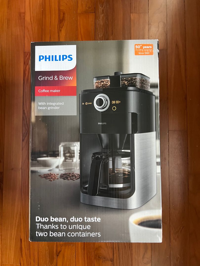 Philips Grind & Brew Coffee Maker HD7762, TV & Home Appliances, Kitchen