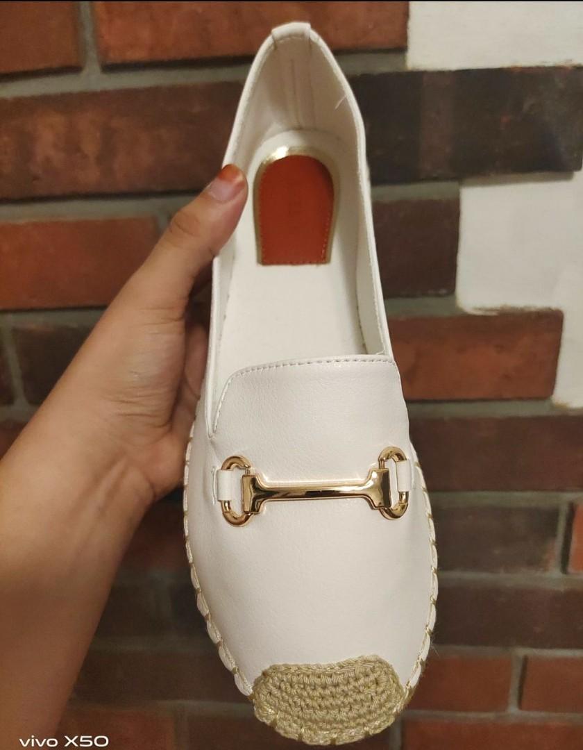 cream platform loafers