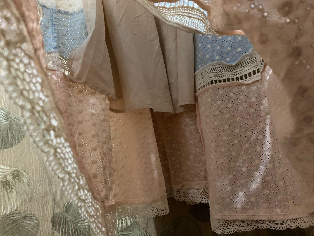 POMELO Janesuda x Pomelo Sustainable Tiered Midi Dress Multi Color