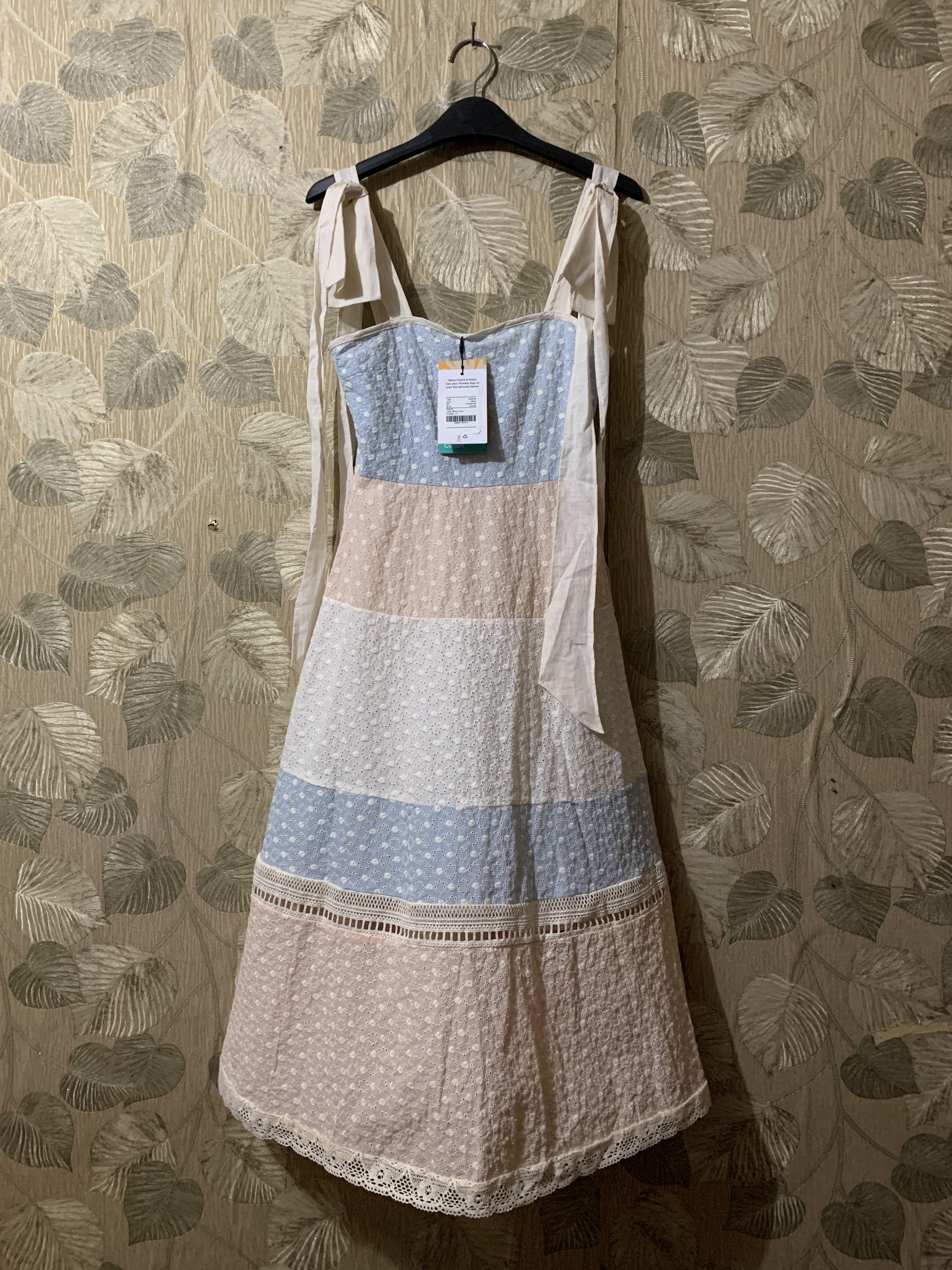 POMELO Janesuda x Pomelo Sustainable Tiered Midi Dress Multi Color