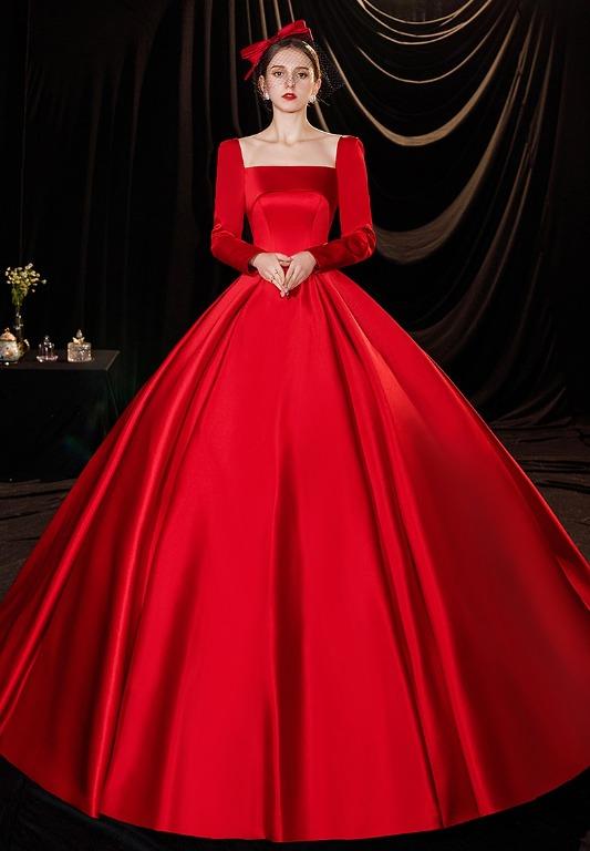 Red frock for wedding outlet