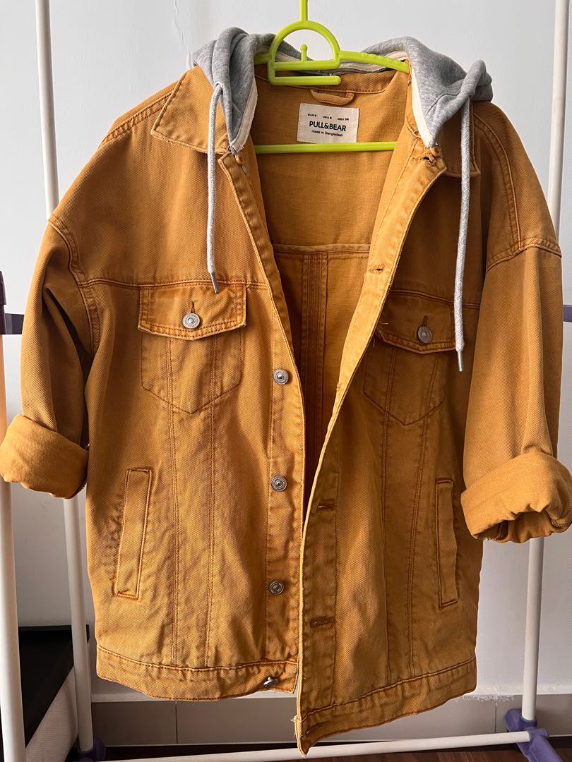 Pull and bear mustard jacket sales