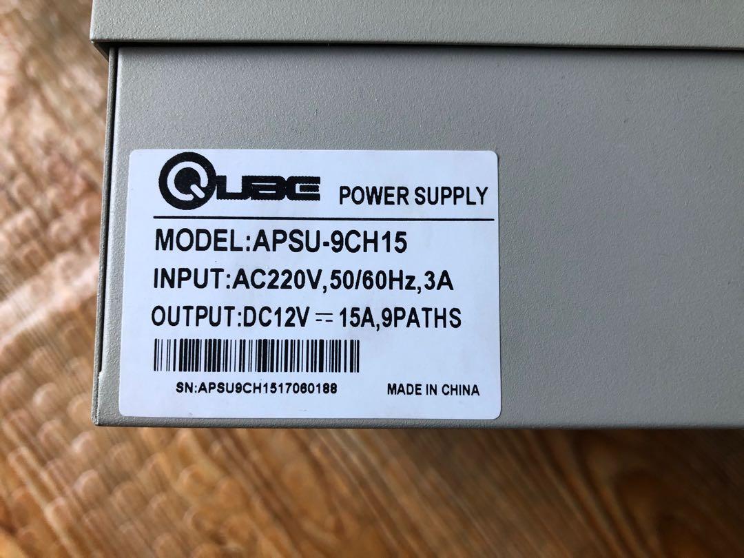 Qube 9ch 15A cctv centralize power supply (Category: Security Systems & CCTV Cameras) located in Antipolo. Submitted by eppcom (Listing ID 1141690818, Image 2). Description: As is , not tested!.