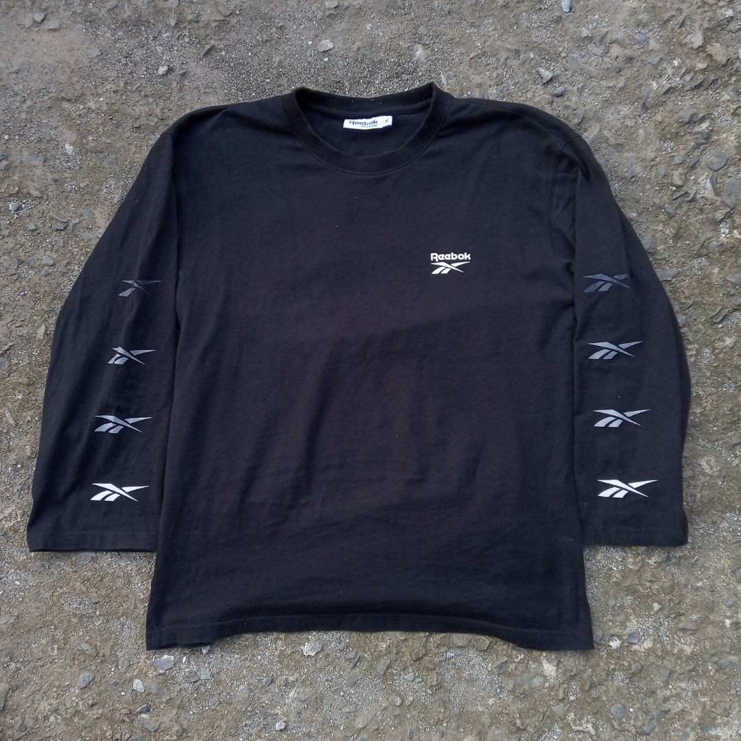 Reebok x Covernat Longsleeve Fesyen Pria Pakaian Atasan di