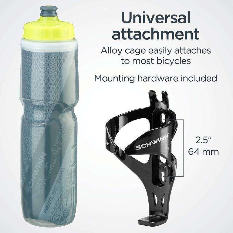 Schwinn Bicycle Waterbottle Holder With Reflective Water Bottle