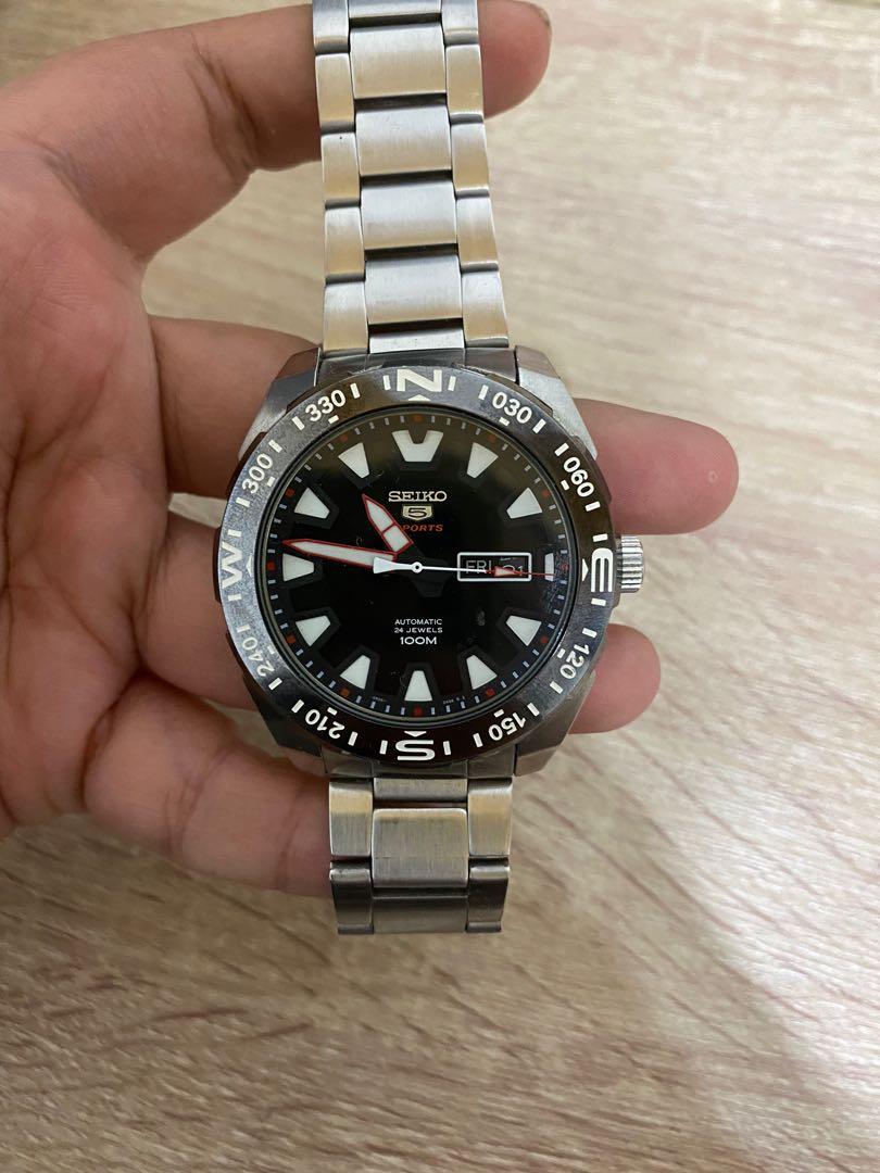 Seiko 5 Sports 4R36 24 Jewels, Luxury, Watches on Carousell