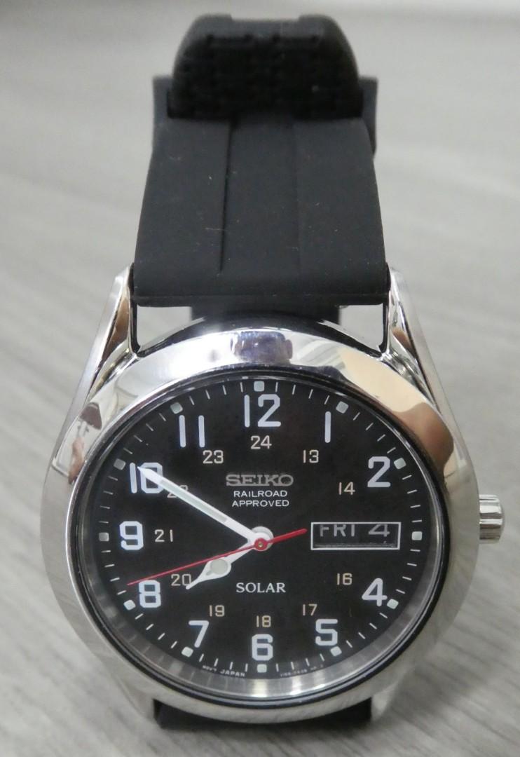 Watch Seiko Solar Railroad Approved Wrist, Men's Fashion, Watches &  Accessories, Watches on Carousell
