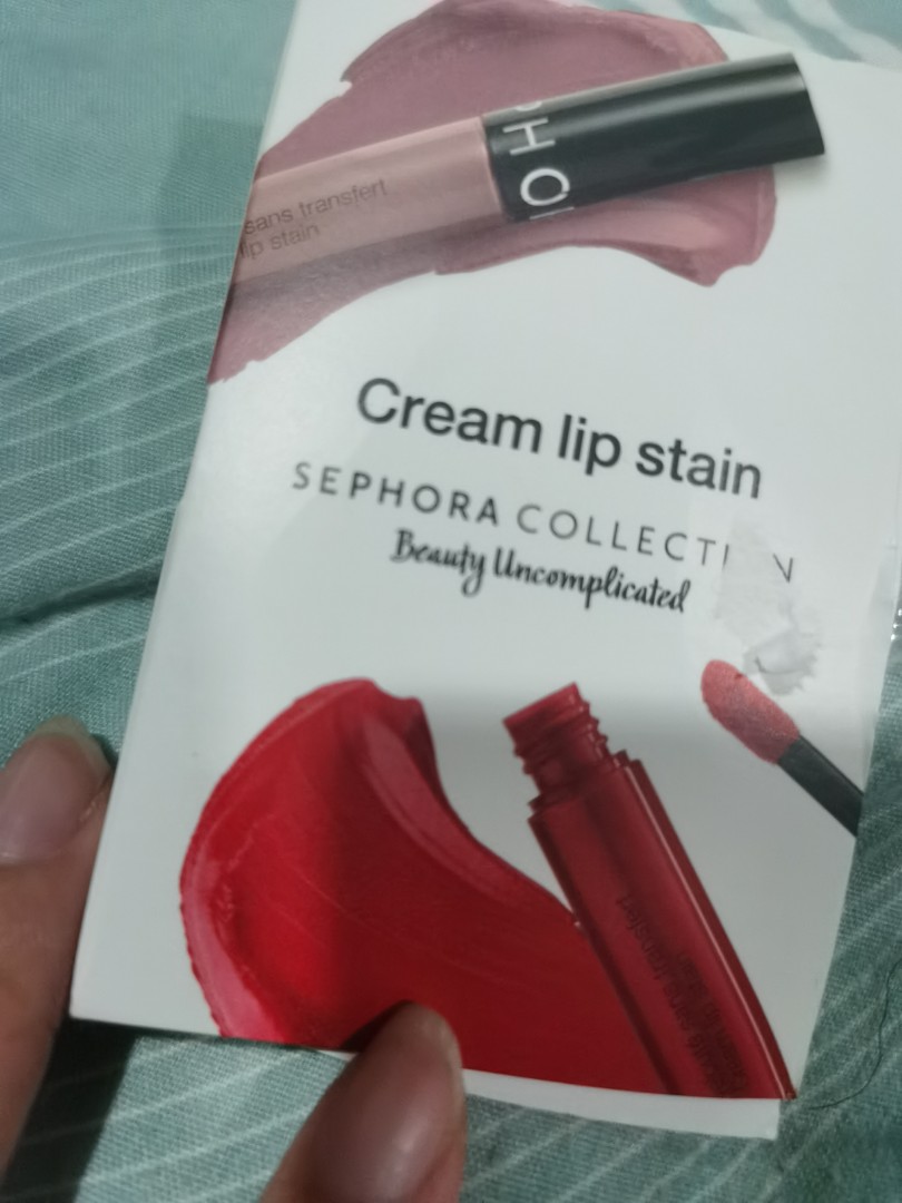 Sephora cream lip stain (mini) in pink tea, Beauty & Personal Care