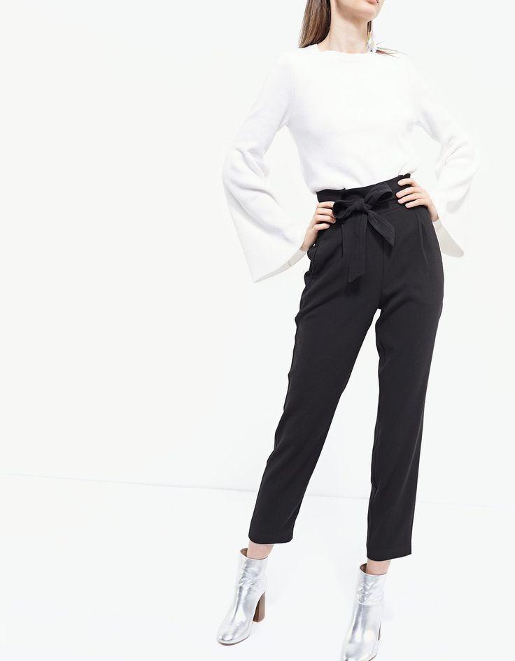Stradivarius flowing paperbag trousers 