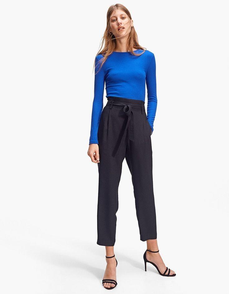 Stradivarius best sale paperbag trousers