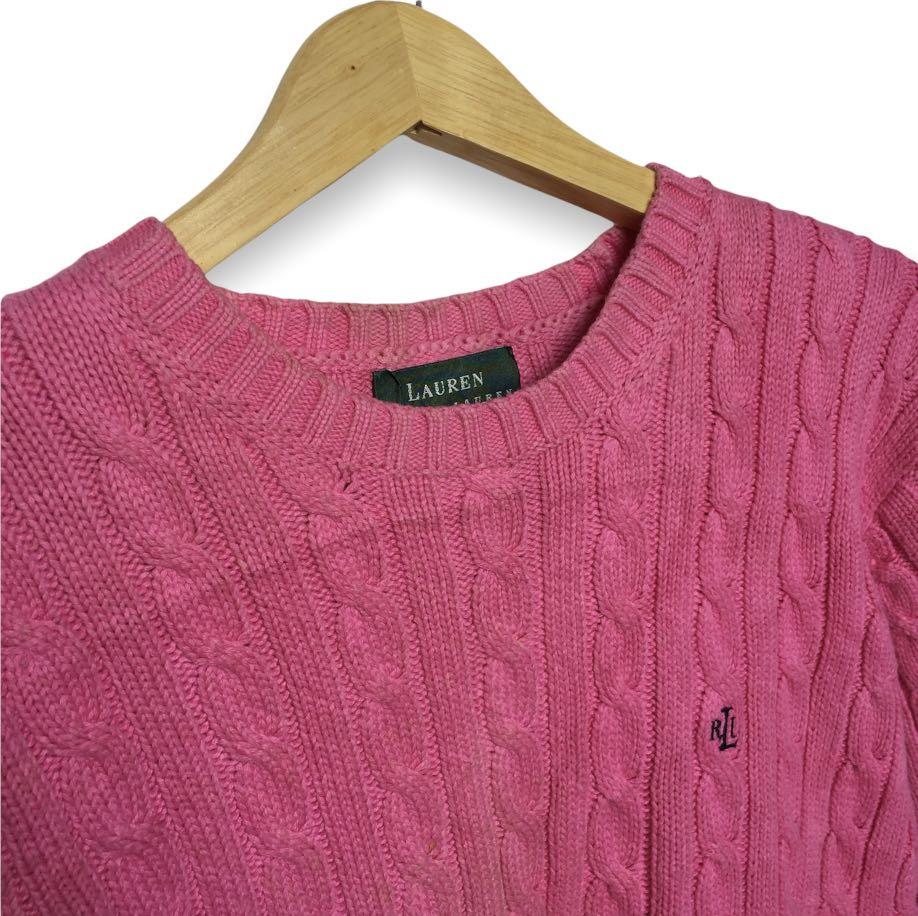 Sweater Rajut Kepang Ralph Lauren, Fesyen Wanita, Pakaian ...