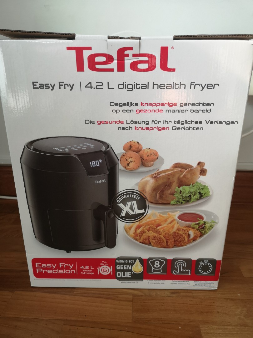 Tefal 4.2L XL Digital Health Fryer (Air Fryer EY4018), TV & Home Appliances, Kitchen Appliances