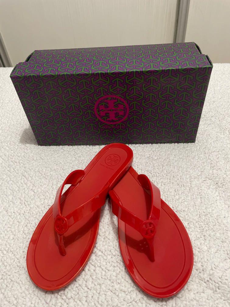 Tory burch red jelly sandals shop