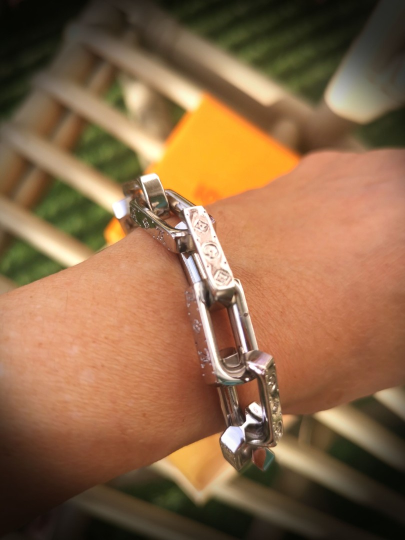 Louis Vuitton Monogram Chain Bracelet - Silver-Tone Metal Link