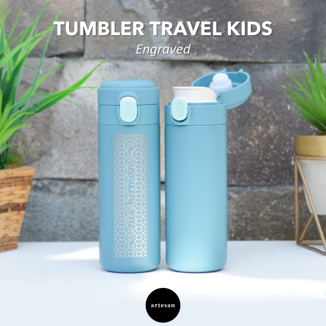 Tumber Travel Kids Custom Engraving Thermal Flask, Furniture  Home  Living, Kitchenware  Tableware, Water Bottles  Tumblers on Carousell
