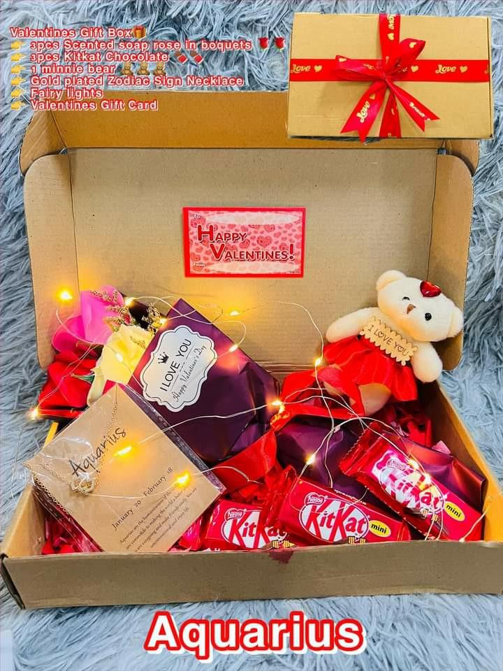 valentines gift box (Category: Gift Baskets & Hampers) located in Manila. Submitted by saguittarian06 (Listing ID 1141547354, Image 2). Description: 📣Surprise Deals Package 🎁 Planning to send a Gift/Surprise pero malayo ka. Ipadala natin sakanya tu. Surprise muna sya Yes Pwedi kahit nasa Malayo ka pwedi na magpdla directly sakanya. ❤️‍🔥Valentines Gift Box🎁 💵 450 only (Box inclusions 👇) 👉 3pcs Scented soap rose in boquets 🌹🌹 👉 3pcs Kitka