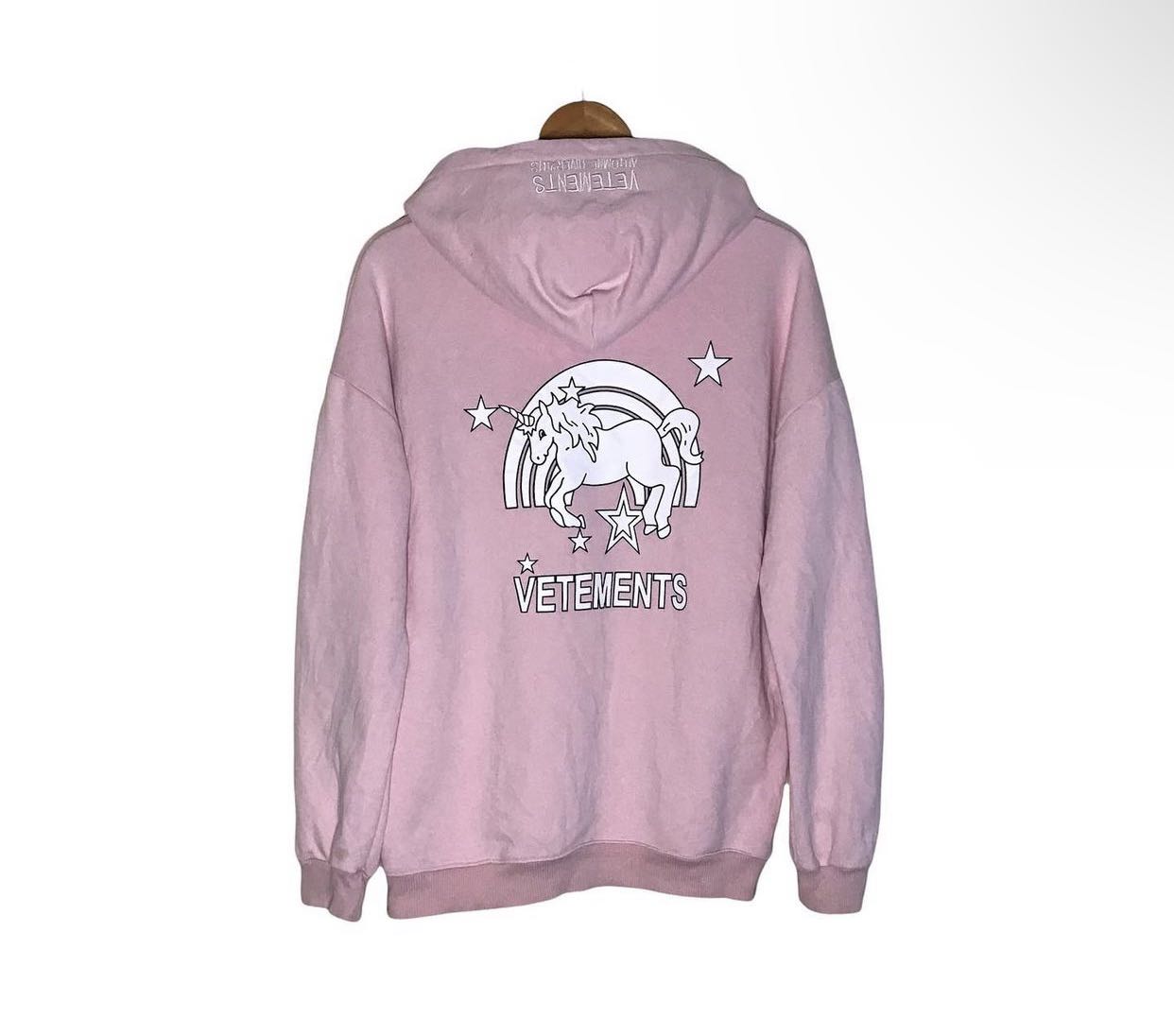 Vetements pink unicorn hoodie cheap