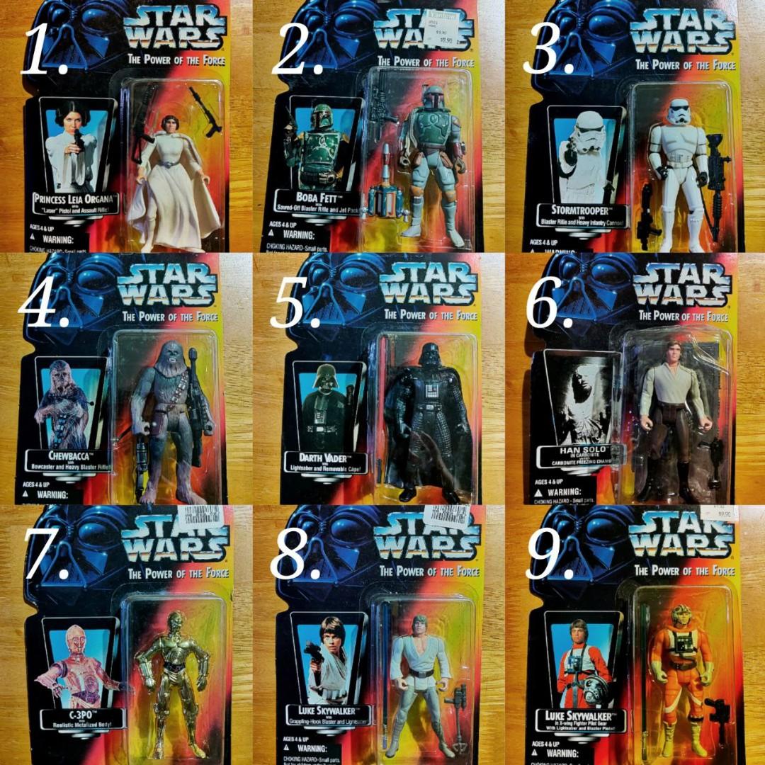 Vintage 1990's Hasbro Kenner Star Wars Power of the Force 2 3.75" Figures LOOSE 