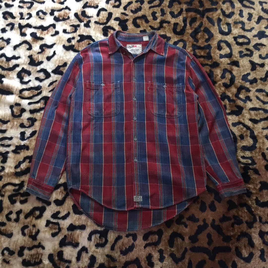 Vintage Levis Flannel, Men's Fashion 