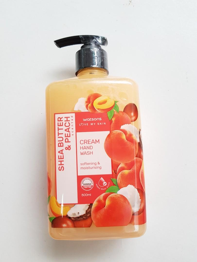 Watsons Shea Butter & Peach Cream Hand Wash 500 ml, Kesehatan