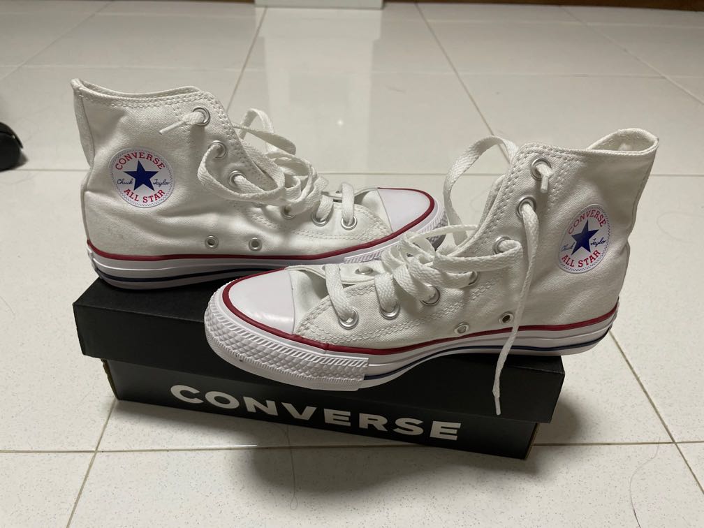 White Chuck Taylor All Star High Cut BNIB Women s Fashion