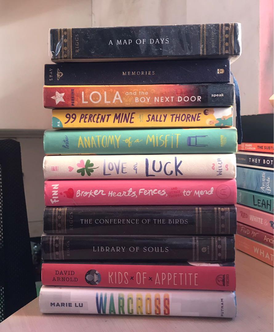 YA BOOKS FOR SALE (Category: Storybooks) located in San Juan City. Submitted by khmanalo (Listing ID 1141594629, Image 1). Description: preloved books for sale! 📢 * A Map of Days by Ransom Riggs - Php 200 * Memories by Lang Leav - Php 350 ‼️SOLD‼️ * 99 Percent Mine by Sally Thorne - Php 200 ‼️SOLD‼️ * Lola and the Boy Next Door by Stephanie Perkins - Php 200 ‼️SOLD‼️ * Anatomy of a Misfit by Andrea Portes - Php 290 * Love and Luck by Jenna Evans