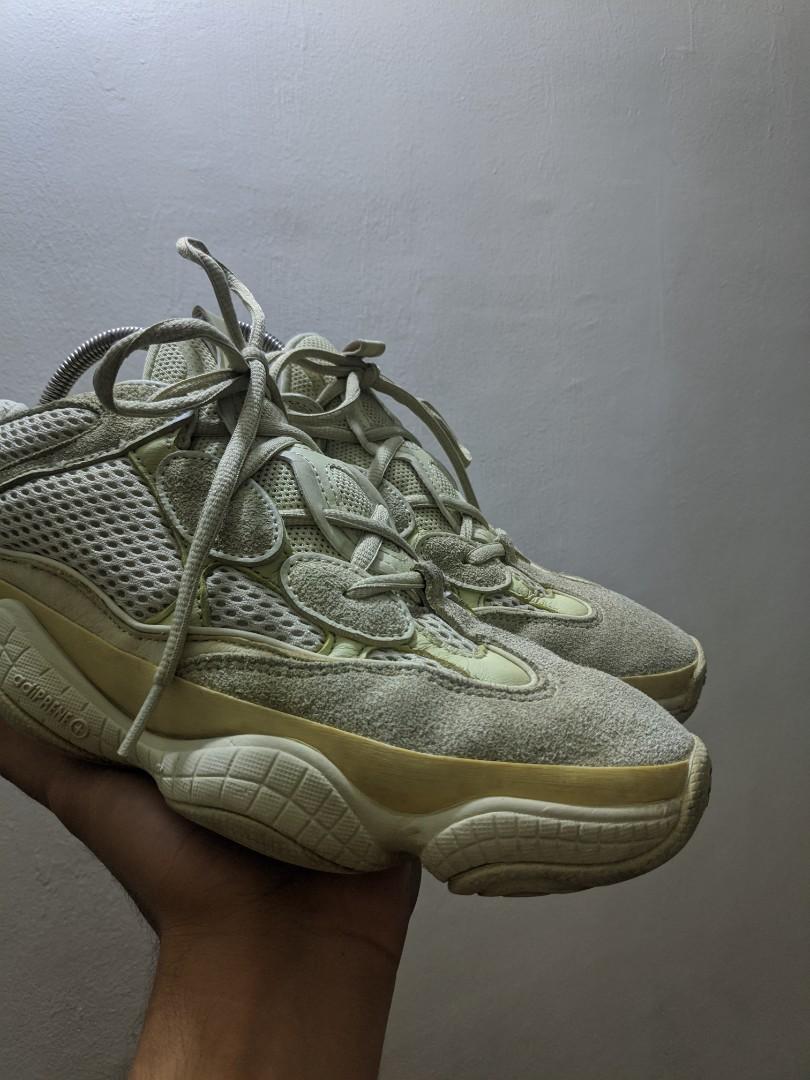 Super moon yellow yeezy 500 on feet hot sale