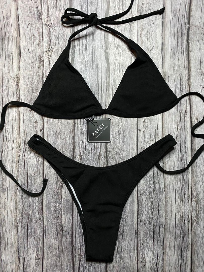 Black zaful bikini online
