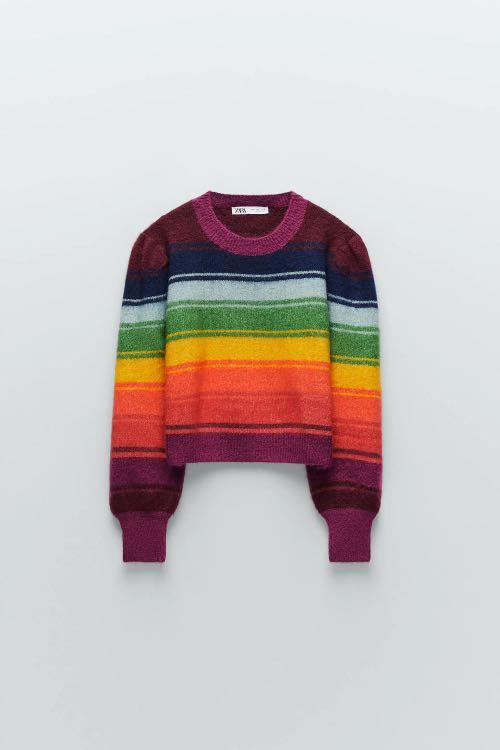 zara rainbow jumper