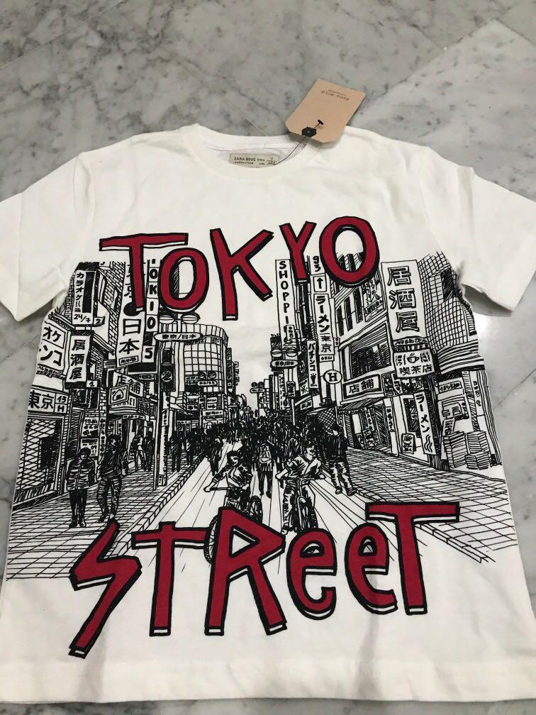 Zara Tokyo Tee For 7 Yrs Old Babies Kids Babies Kids Fashion On Carousell