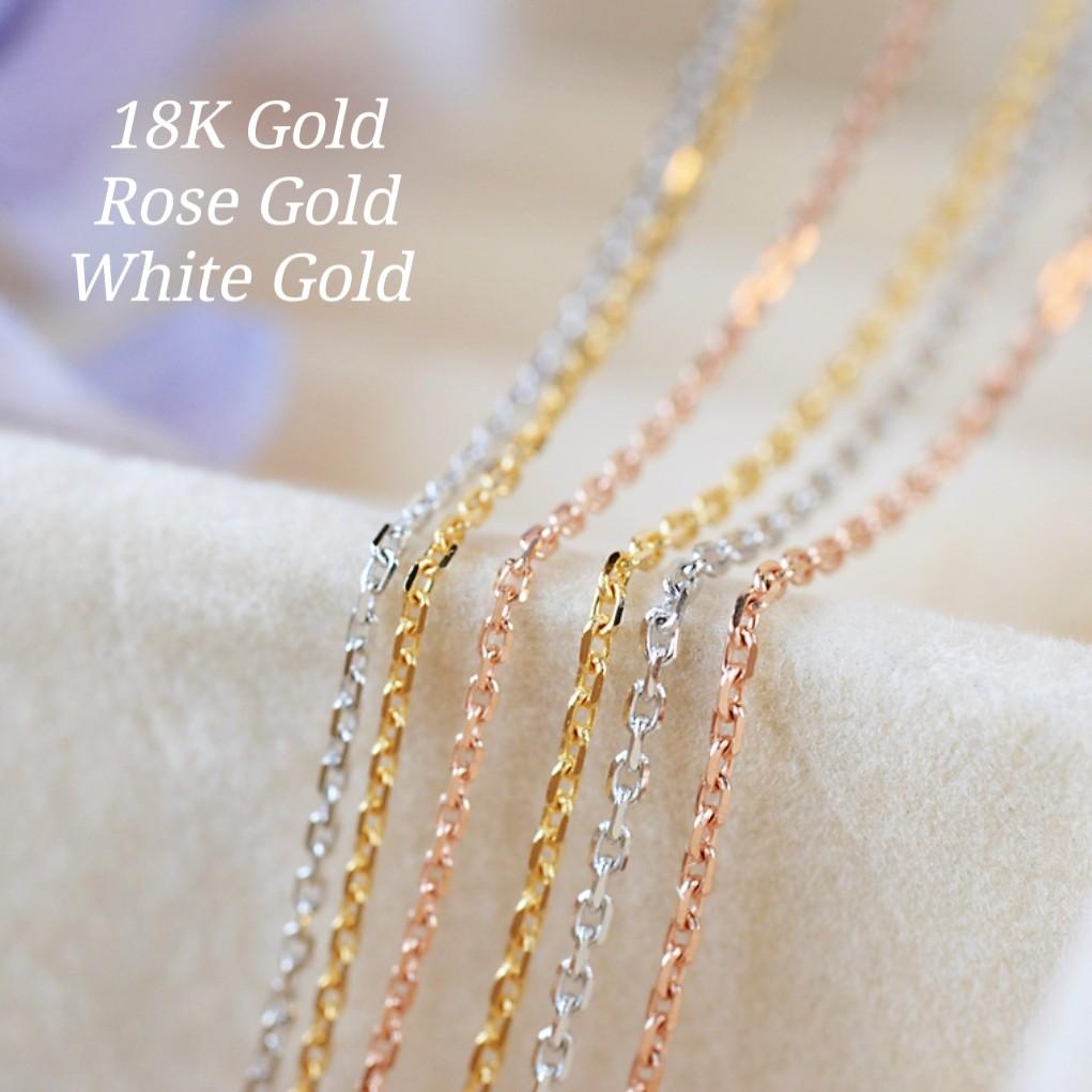 18K Gold Rose Gold White Gold Cartier VCA style Necklace Chains Customized